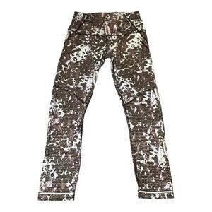 Lululemon All Sport Crop Floral Sport Tranquil Blue Multi Leggings w Pocket Sz 4